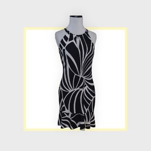 White House Black Market Black and White Mini Dress